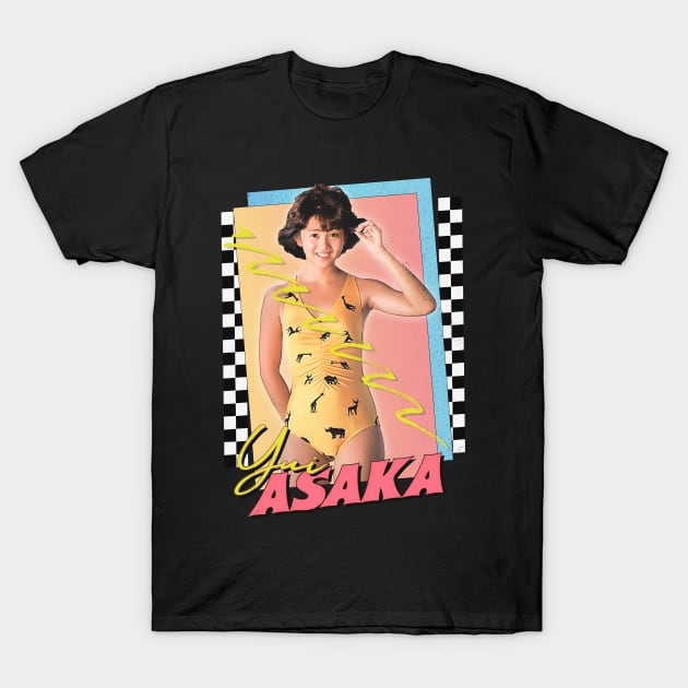 Yui Asaka  / Retro 80s Fan Art Design T-Shirt by DankFutura